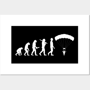 Funny Skydiving Evolution Gift For Skydivers & Parachutists Posters and Art